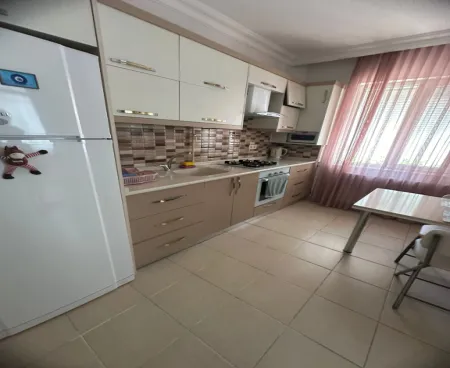antalya konyaaltı; 3-room furnished flat with natural gas