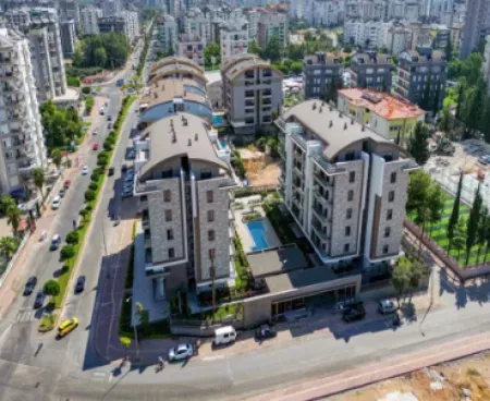 luxury flat in antalya konyaaltı site with indoor parking