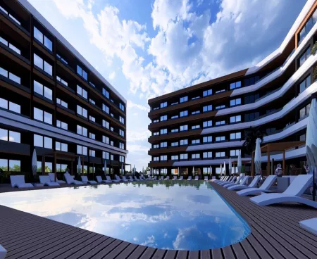 antalya aksu ; flats in a equipped complex from the project