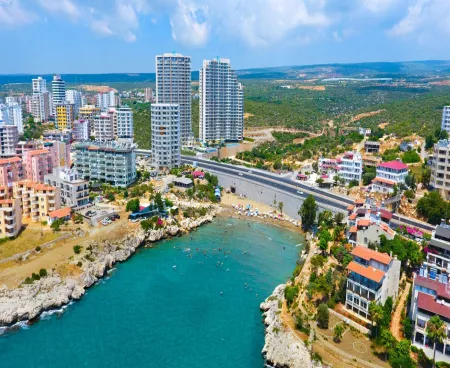 mersin erdemli ; seaside living area options